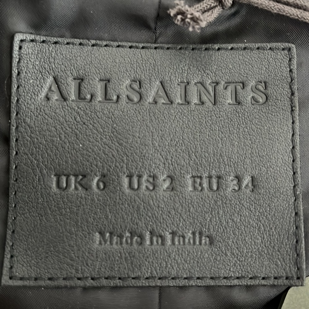 ALLSAINTS Oxblood Red Catch Biker Leather Coat - Picture 9 of 9